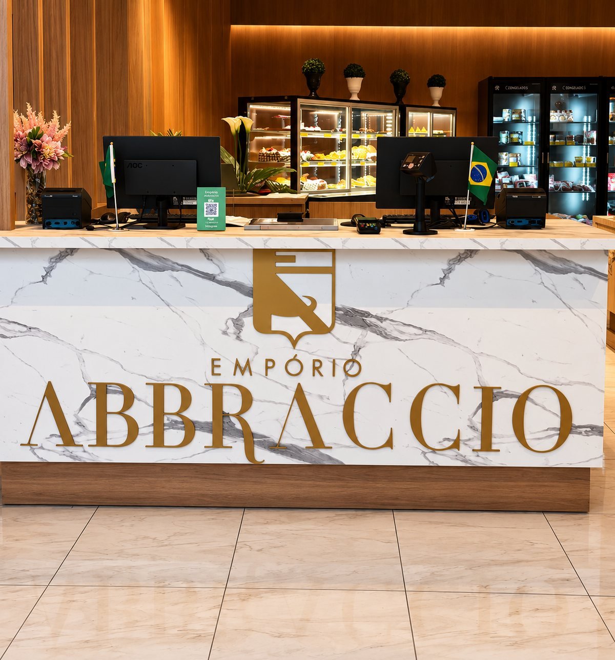 Balcão de entrada do Empório Abbraccio